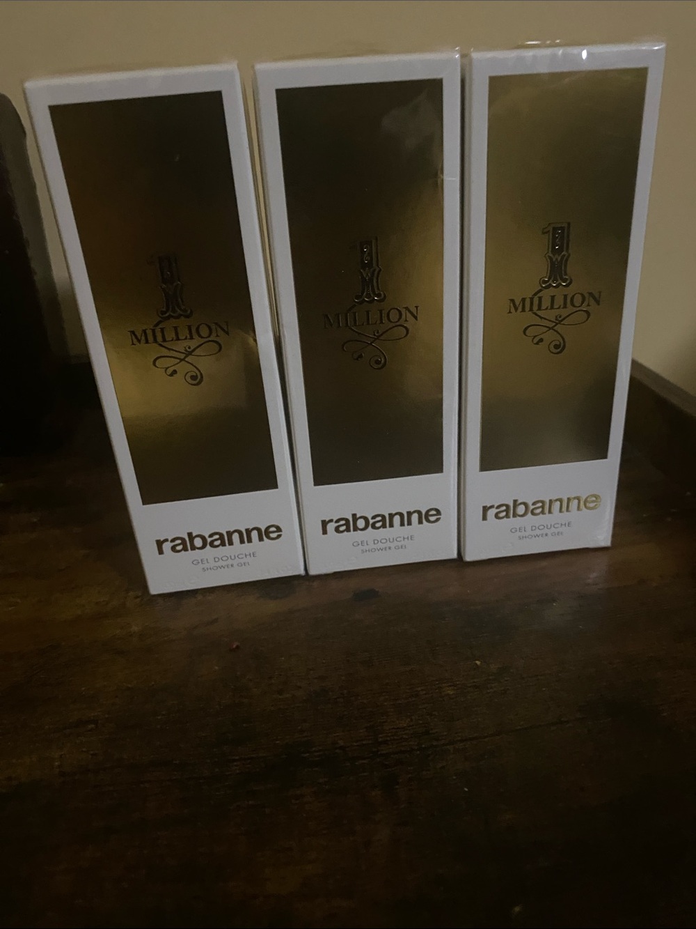 Paco Rabanne 1 Million Shower Gel Set - Gold and White Packaging